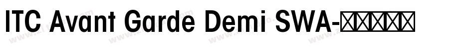 ITC Avant Garde Demi SWA字体转换
